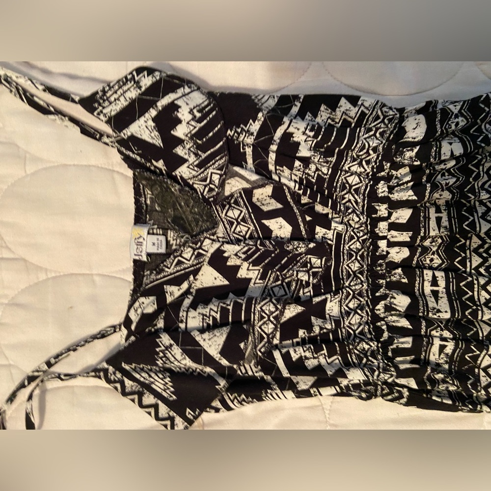 Jstfy dress, black and white, size medium, new